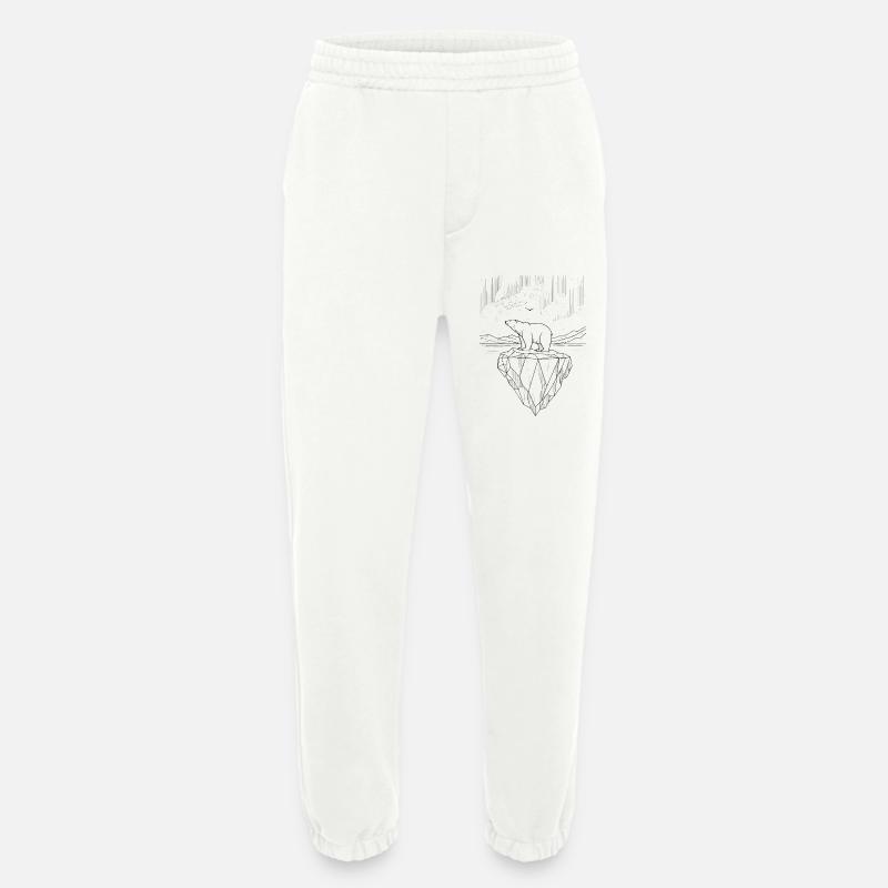 Grönland - Eisberg mit Eisbär - Heavyweight Jogging Pants - made by SPREAD  - OFF WHITE