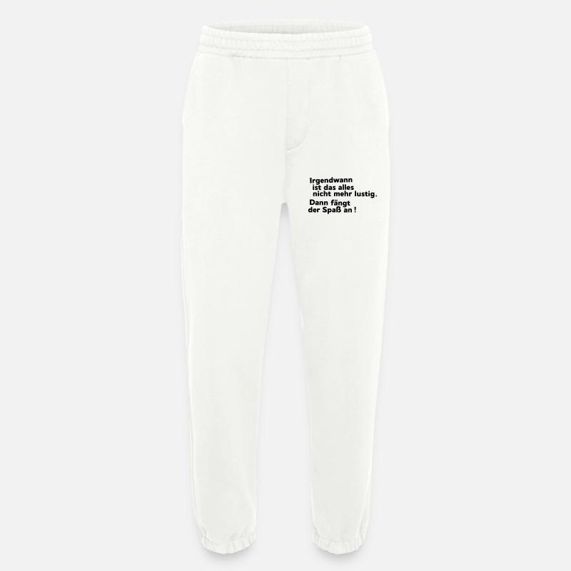 no longer funny - Heavyweight Jogging Pants - made by SPREAD  - OFF WHITE
