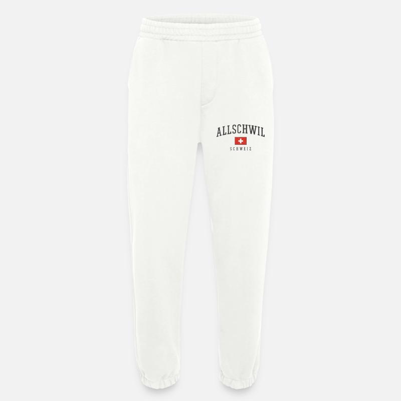 Allschwil Logo Schweizer Flagge - Heavyweight Jogginghose - made by SPREAD  - OFF WHITE