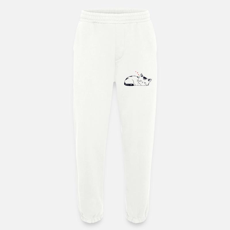 Stickige schlafende Katze - Heavyweight Jogginghose - made by SPREAD - OFF WHITE