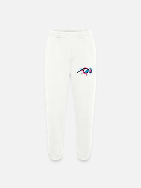 3D glasses in graffiti style - Heavyweight Jogging Pants - made by SPREAD  - OFF WHITE