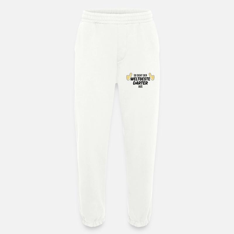 der weltbeste darter - Heavyweight Jogginghose - made by SPREAD  - OFF WHITE