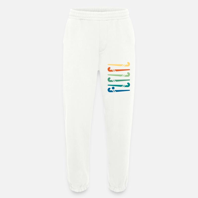 Hockeyschläger bunt - Heavyweight Jogginghose - made by SPREAD  - OFF WHITE