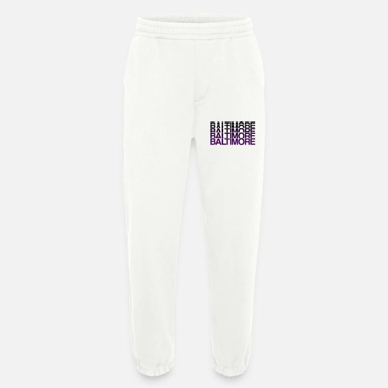 Baltimore Violett Gradient Stil - Heavyweight Jogginghose - made by SPREAD  - OFF WHITE