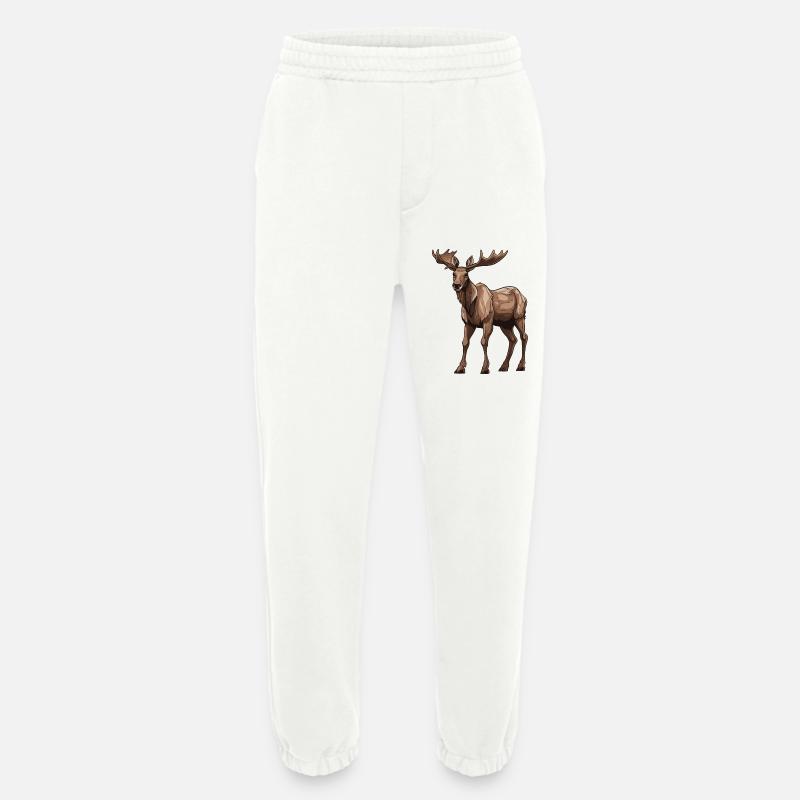 Elch Tier - Heavyweight Jogginghose - made by SPREAD  - OFF WHITE