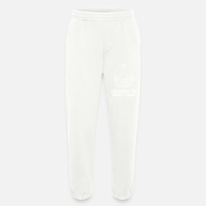 Licensed to Hunt Eggs - Heavyweight Jogging Pants - made by SPREAD  - OFF WHITE