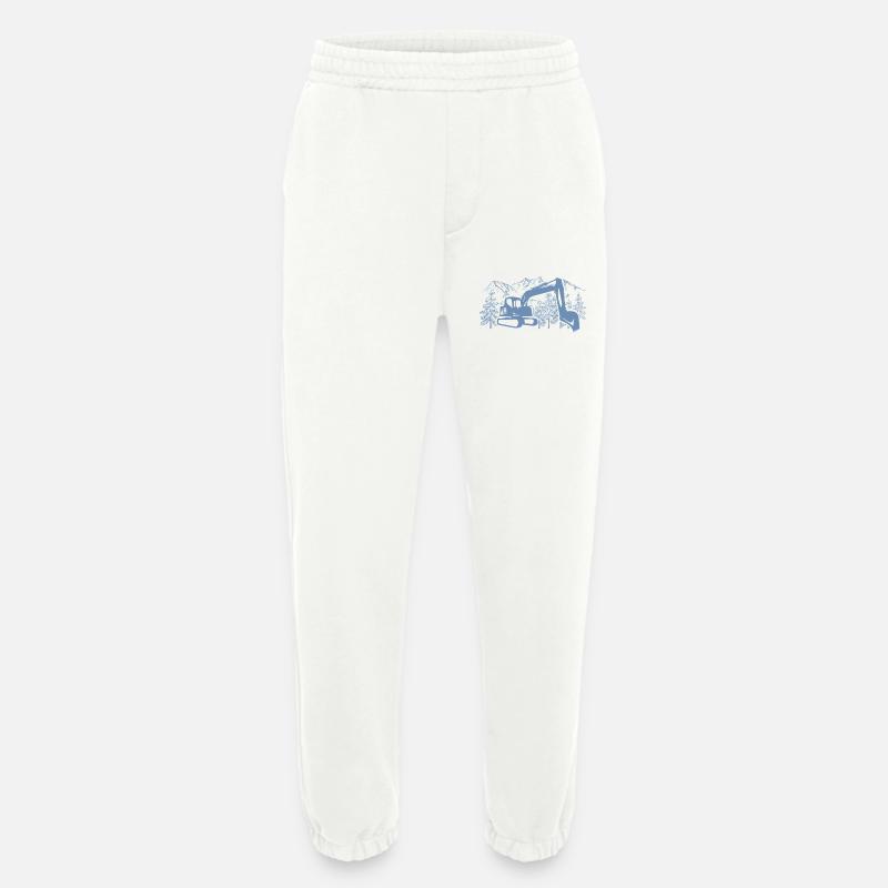 Bagger Silhouette Baugeräteführer Arbeit - Heavyweight Jogginghose - made by SPREAD  - OFF WHITE