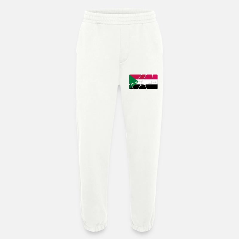 Sudan als Flagge - Heavyweight Jogginghose - made by SPREAD  - OFF WHITE