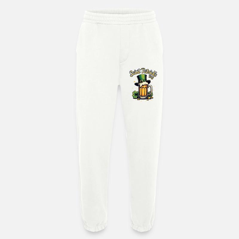 St Patrick`s Day Bier - Heavyweight Jogginghose - made by SPREAD - OFF WHITE