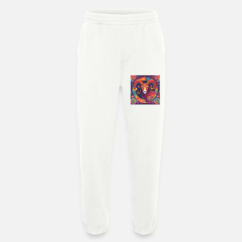 Widder Sternzeichen Astrologie Geschenk - Heavyweight Jogginghose - made by SPREAD  - OFF WHITE