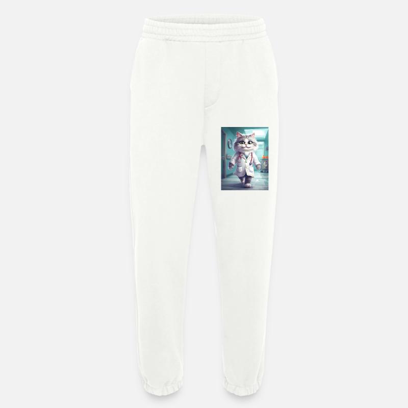 Arzt Katze Beruf Geschenk - Heavyweight Jogginghose - made by SPREAD  - OFF WHITE