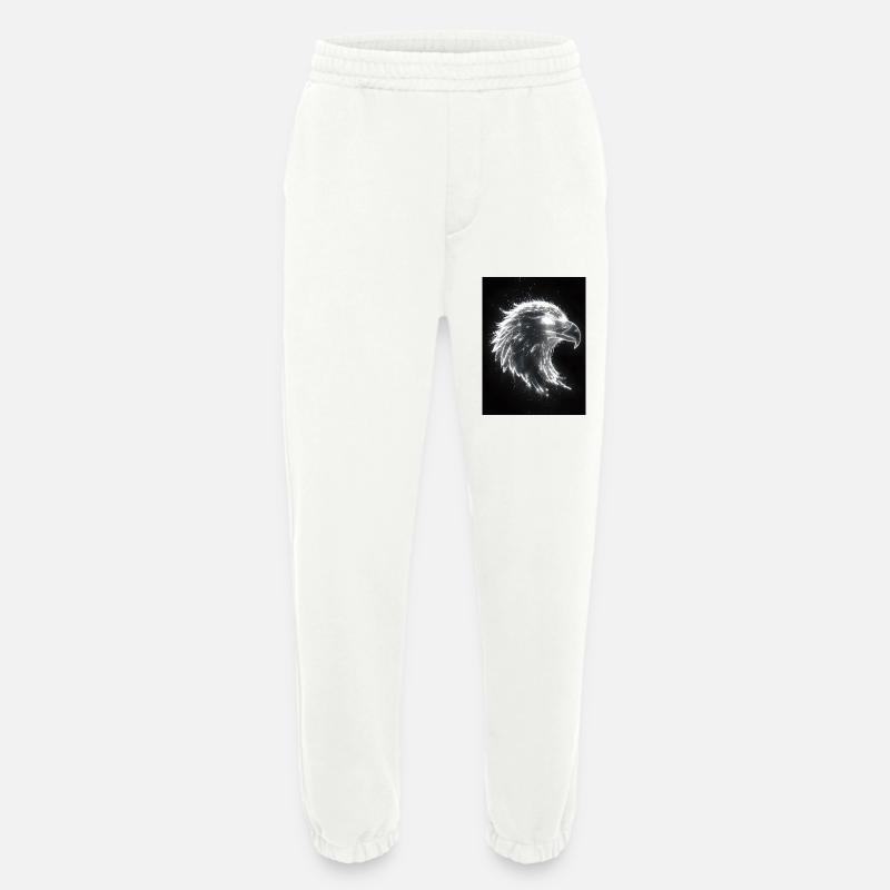 Eagle Silhouette Light Gift - Heavyweight Jogging Pants - made by SPREAD  - OFF WHITE