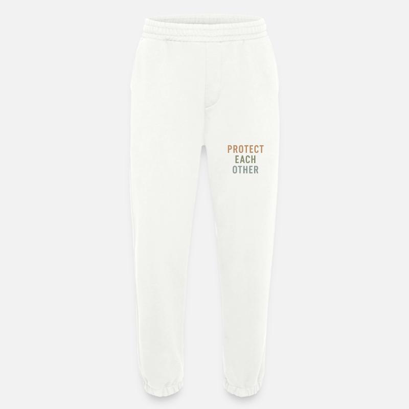 protect each other Gift - Heavyweight Jogging Pants - made by SPREAD  - OFF WHITE