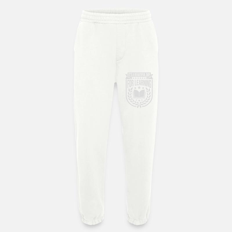 beautiful day for learning - Heavyweight Jogging Pants - made by SPREAD - OFF WHITE
