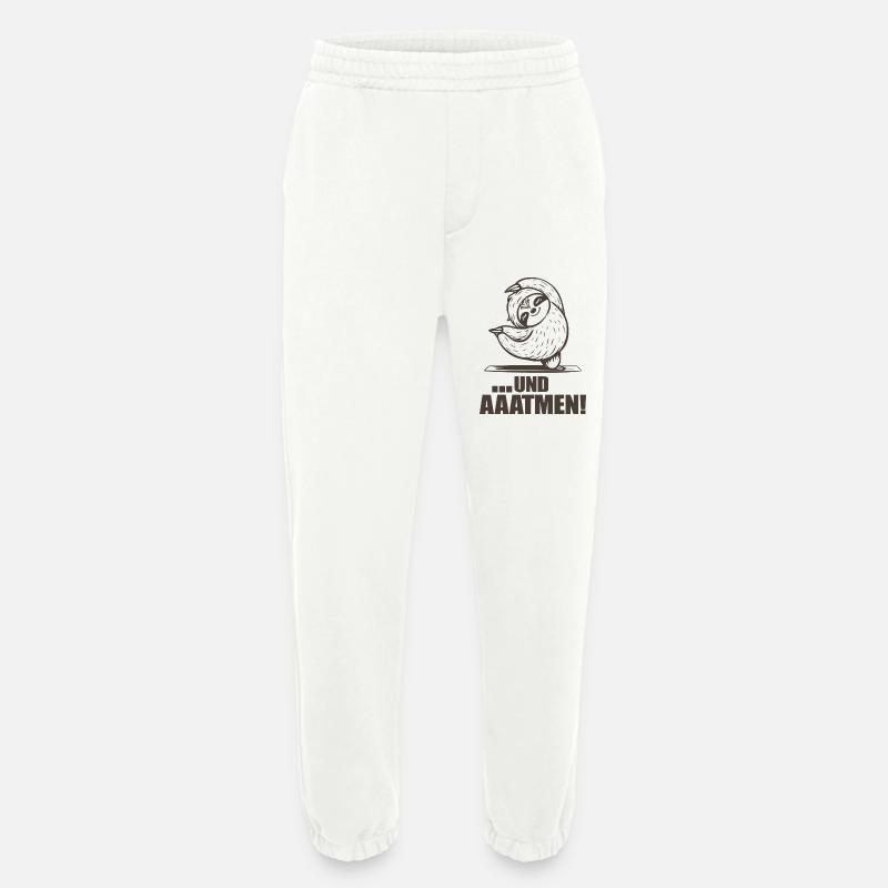 Faultier Lustiger Spruch Atmen - Heavyweight Jogginghose - made by SPREAD  - OFF WHITE