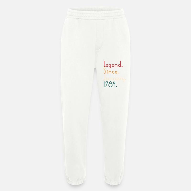 Legend Since January 1984 - Heavyweight Jogging Pants - made by SPREAD  - OFF WHITE