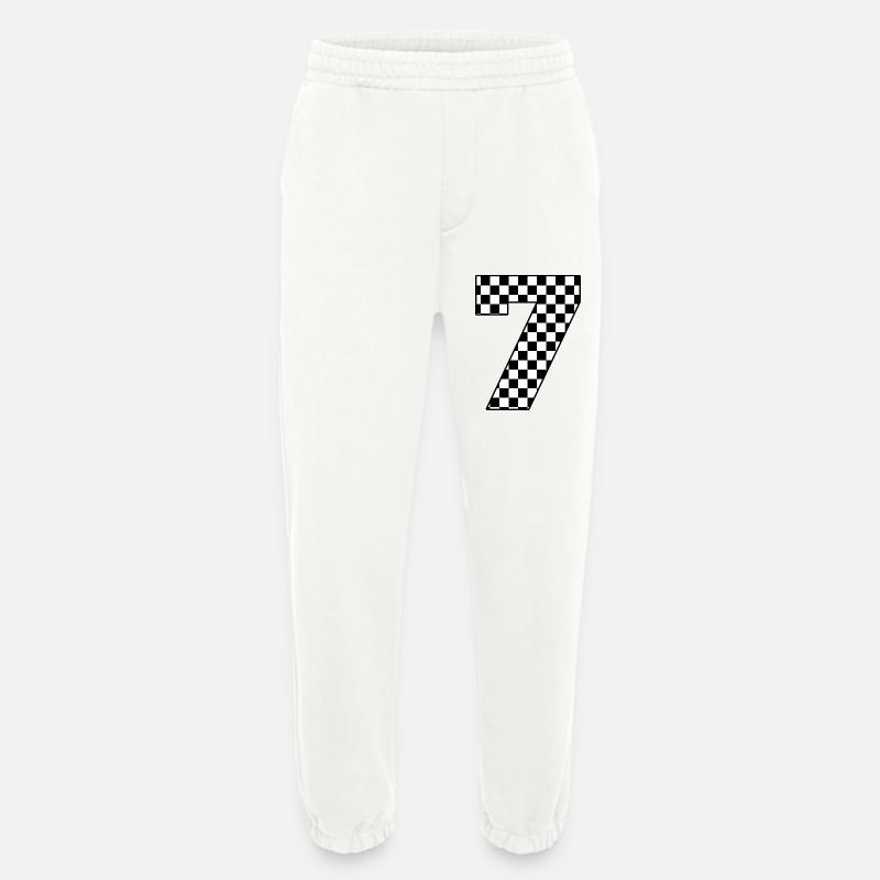 Nummer 7 kariert - Heavyweight Jogginghose - made by SPREAD  - OFF WHITE
