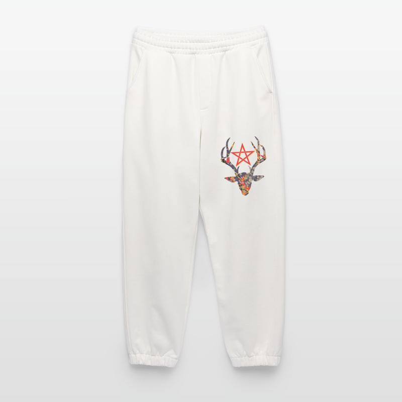 deer head with pentagram e 202 Heavyweight Jogging Pants - made by SPREAD 