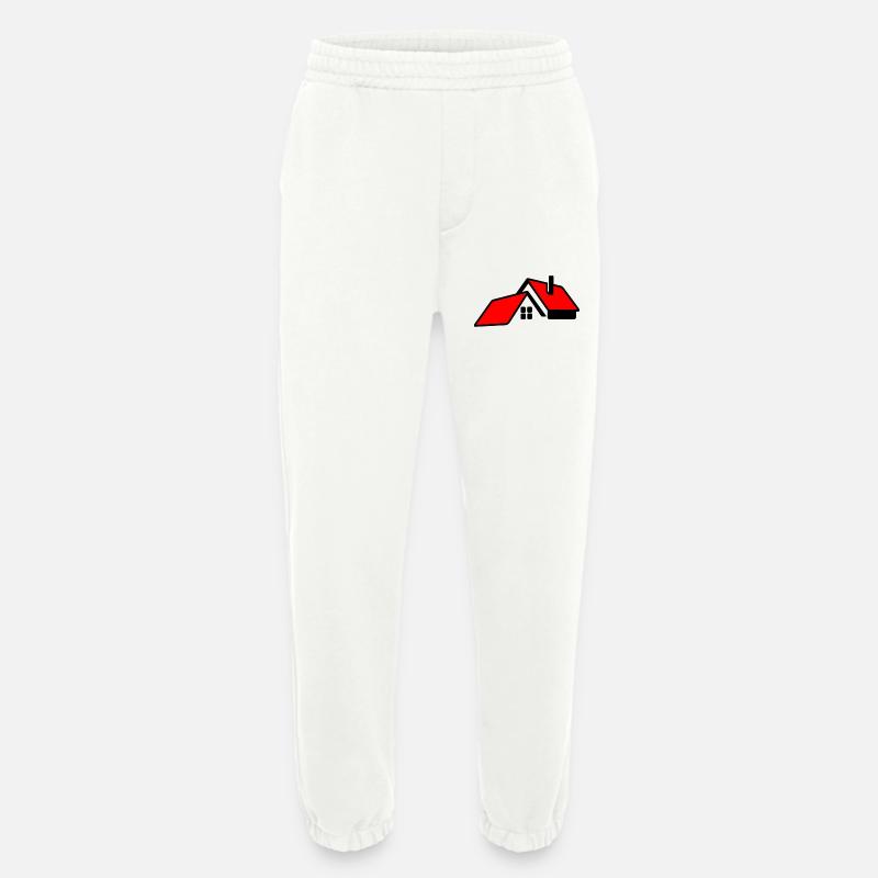 Haus mit rotem Dachlogo - Heavyweight Jogginghose - made by SPREAD  - OFF WHITE
