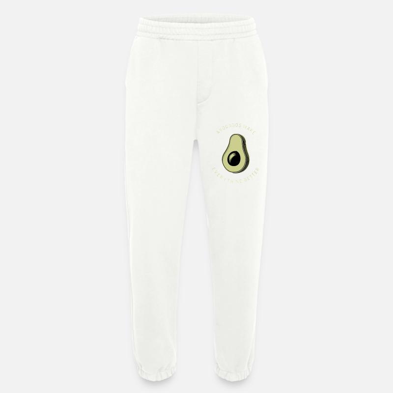 Avocados Make Everything Better - Heavyweight Jogging Pants - made by SPREAD  - OFF WHITE