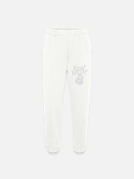 Divine service with guitar - Heavyweight Jogging Pants - made by SPREAD  - OFF WHITE