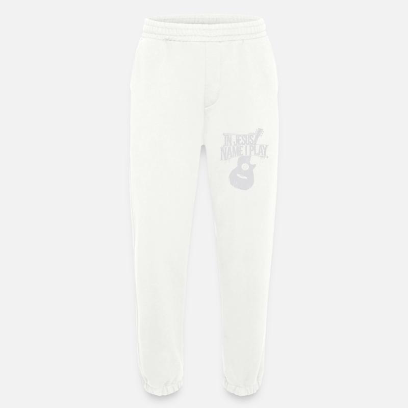 Divine service with guitar - Heavyweight Jogging Pants - made by SPREAD  - OFF WHITE