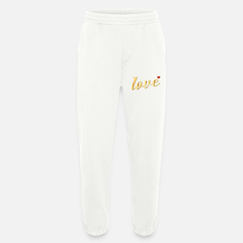 LIEBE HERZ BOTSCHAFT - Heavyweight Jogginghose - made by SPREAD  - OFF WHITE