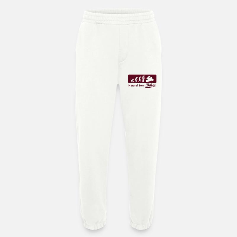 evolution_biker - Heavyweight Jogging Pants - made by SPREAD  - OFF WHITE