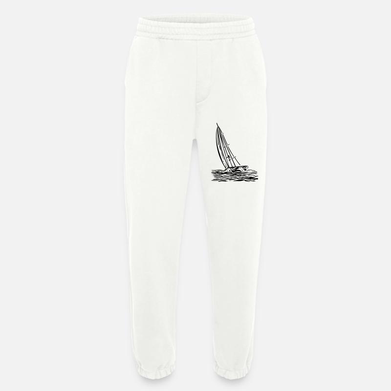 Sailboat on the wind - Heavyweight Jogging Pants - made by SPREAD  - OFF WHITE