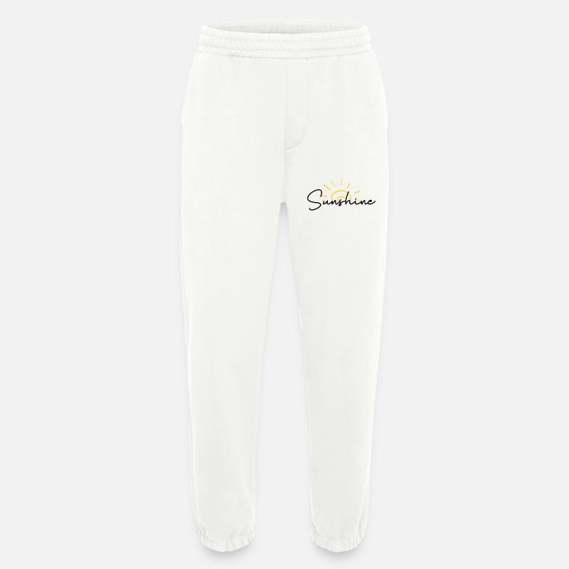 Sunrise Scribble Arc - Heavyweight Jogging Pants - made by SPREAD  - OFF WHITE