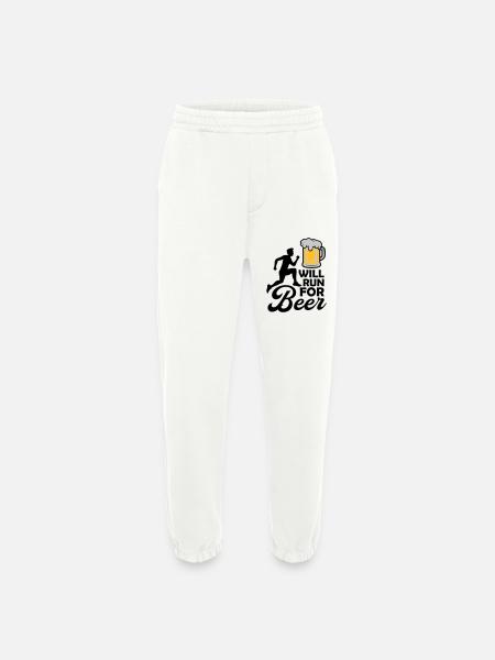 Will run Beer - Heavyweight Jogging Pants - made by SPREAD - OFF WHITE