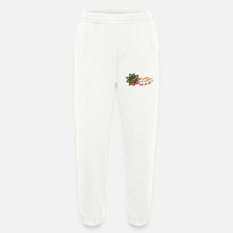 Puff-Puff-Pass !!! - Pantalon de jogging bio épais fabriqué en UE - OFF WHITE