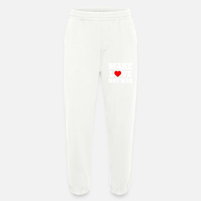 Make love not war - Heavyweight Jogginghose - made by SPREAD  - OFF WHITE
