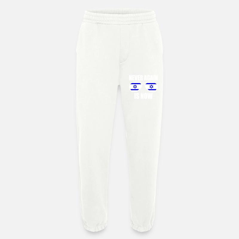 Never again is now - Heavyweight Jogging Pants - made by SPREAD  - OFF WHITE
