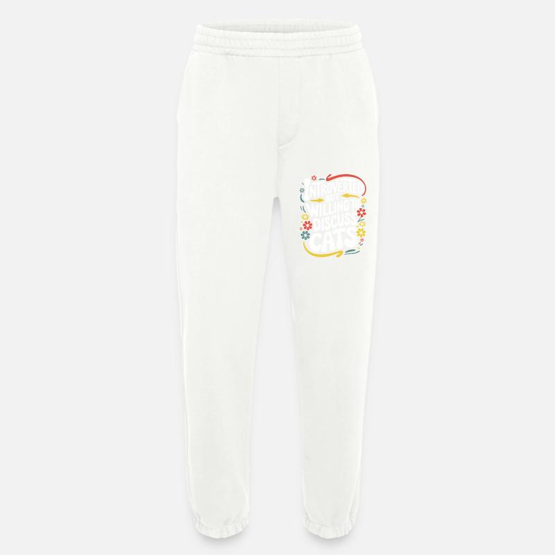 Introvert, antisocial, introvert - Heavyweight Jogging Pants - made by SPREAD - OFF WHITE