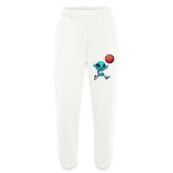 Alien Basketballer: Außerirdisch guter Basketballv - Heavyweight Jogginghose - made by SPREAD  - OFF WHITE - Vorne