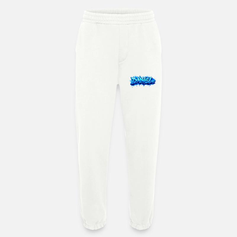Graffiti DANIEL Name Gift Ideal Printable - Heavyweight Jogging Pants - made by SPREAD  - OFF WHITE