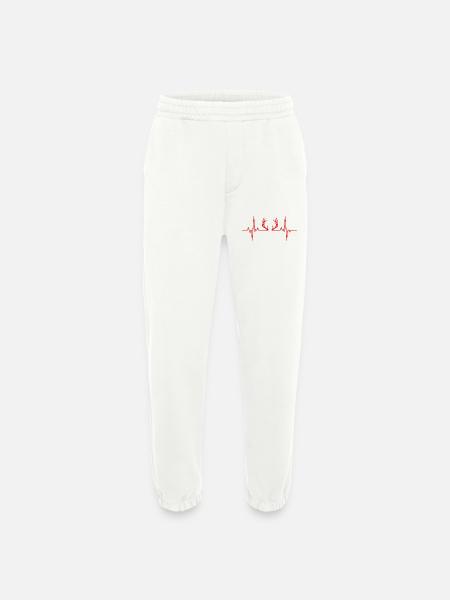 Hunting Heartbeat - Heavyweight Jogging Pants - made by SPREAD - OFF WHITE
