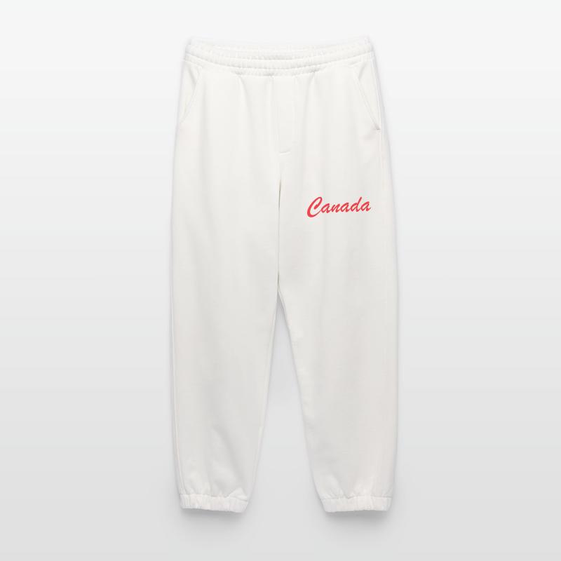 Lettrage Canada Script Rouge Pantalon de jogging bio épais fabriqué en UE