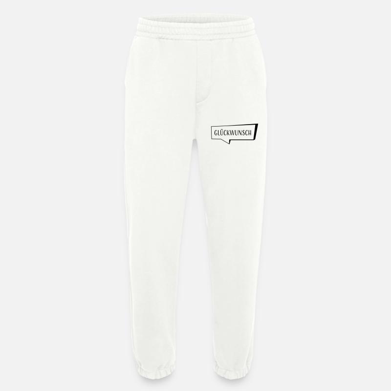 Speech bubble congratulations - Heavyweight Jogging Pants - made by SPREAD  - OFF WHITE