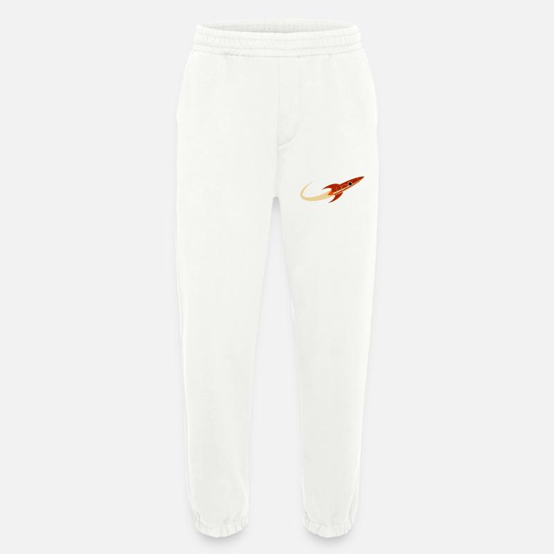 Fusée spatiale rouge - Pantalon de jogging bio épais fabriqué en UE - OFF WHITE