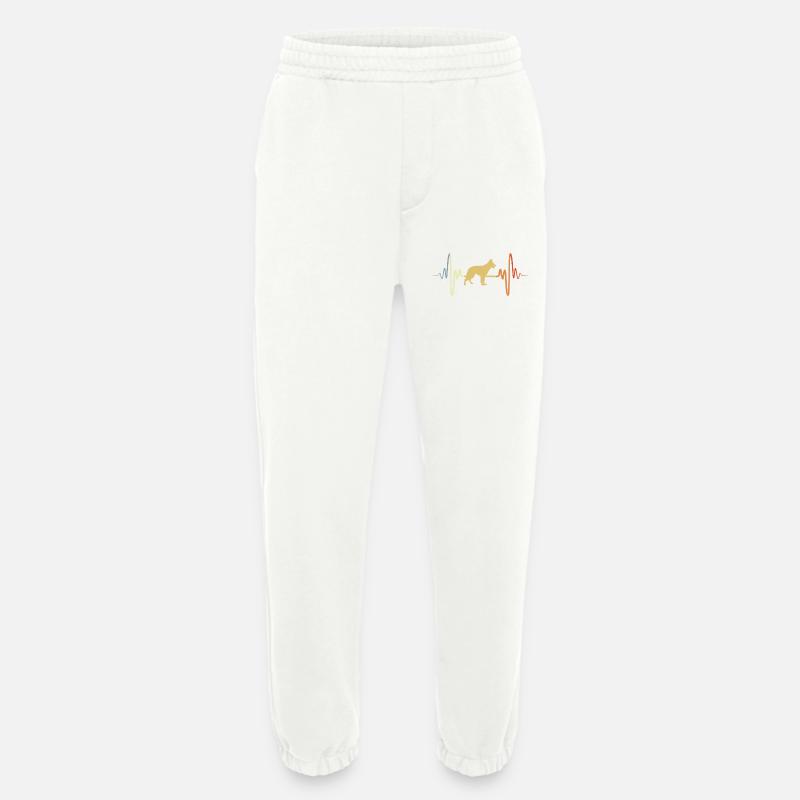 German Shepherd Pulse - Heavyweight Jogging Pants - made by SPREAD  - OFF WHITE
