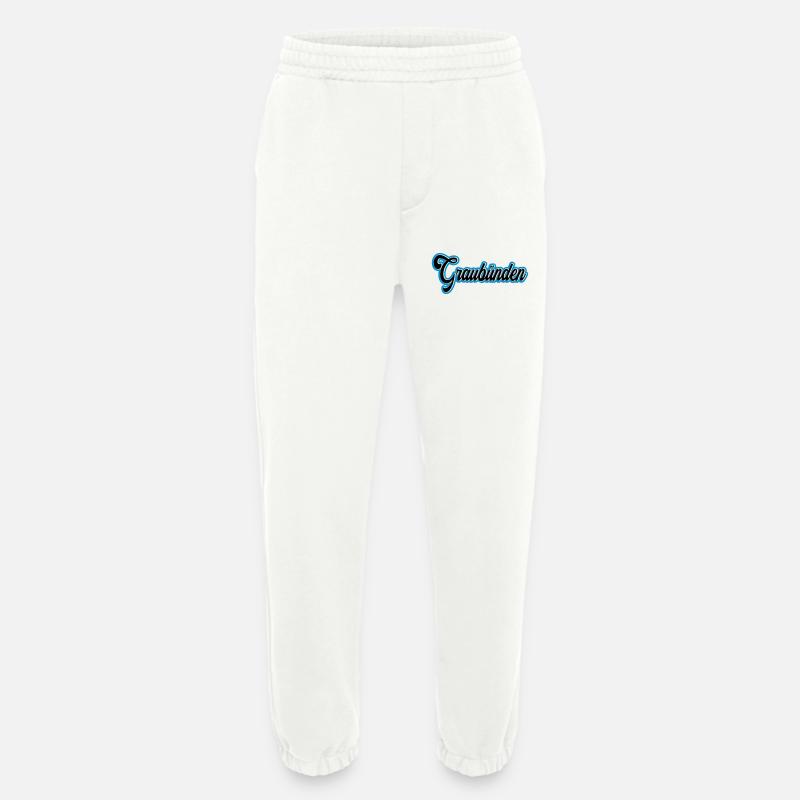 Graubünden Script mit Blau Outline - Heavyweight Jogginghose - made by SPREAD  - OFF WHITE
