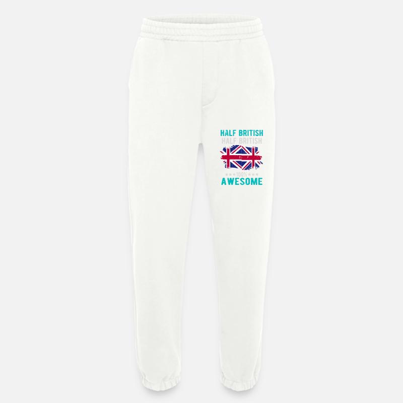 Half British Half British - Heavyweight Jogging Pants - made by SPREAD  - OFF WHITE