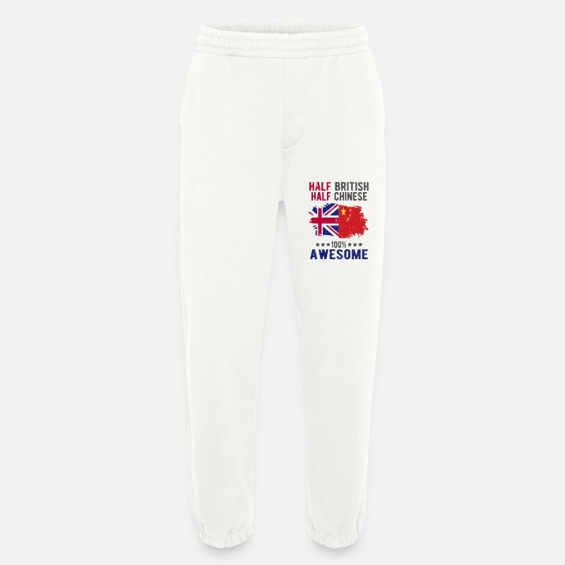 Halb Brite Halb Chinese - Heavyweight Jogginghose - made by SPREAD  - OFF WHITE