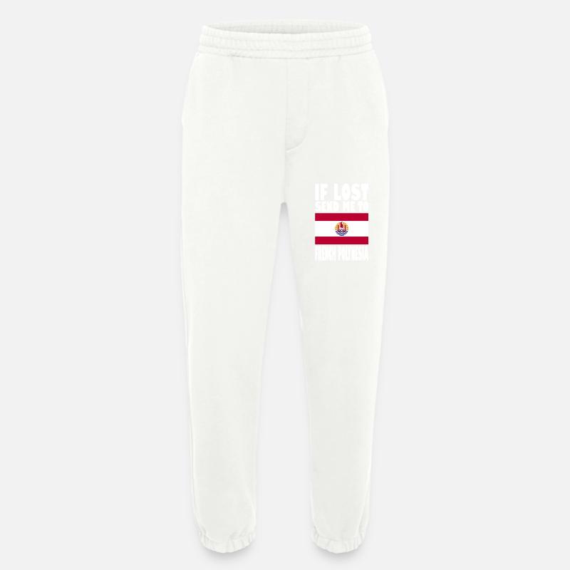 French Polynesia Flag Saying - Heavyweight Jogging Pants - made by SPREAD  - OFF WHITE