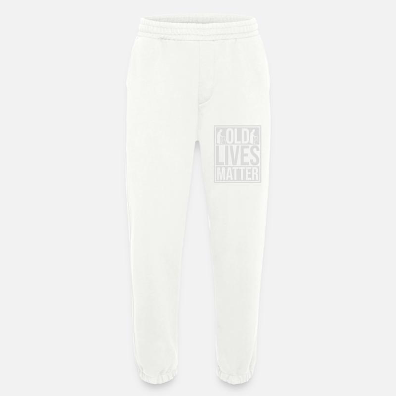 Citation Old Lives Matter - Pantalon de jogging bio épais fabriqué en UE - OFF WHITE