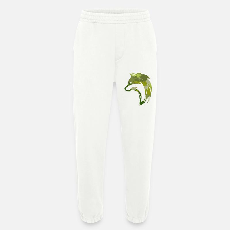 Wild Wolf Camouflage Pattern - Heavyweight Jogging Pants - made by SPREAD  - OFF WHITE