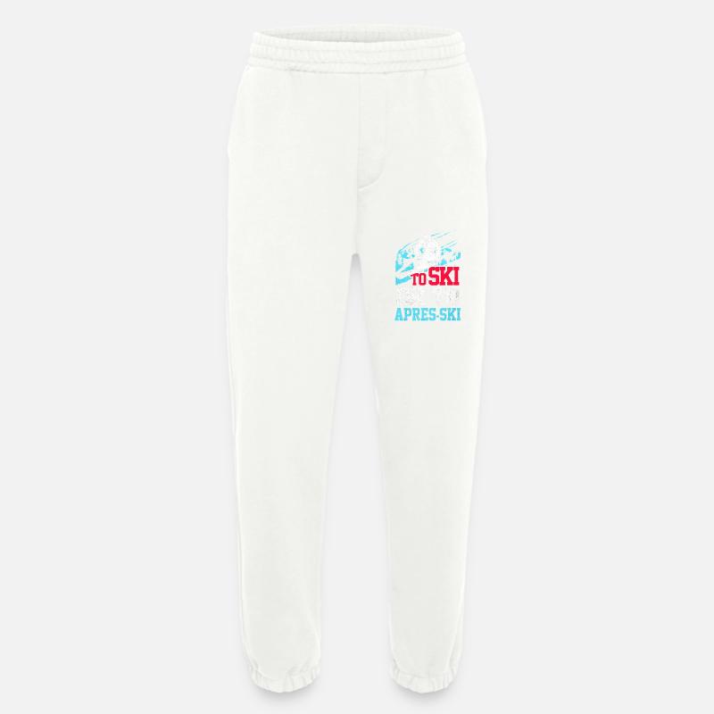 Skiing Skiing Skiing Skiing Skiing - Heavyweight Jogging Pants - made by SPREAD - OFF WHITE