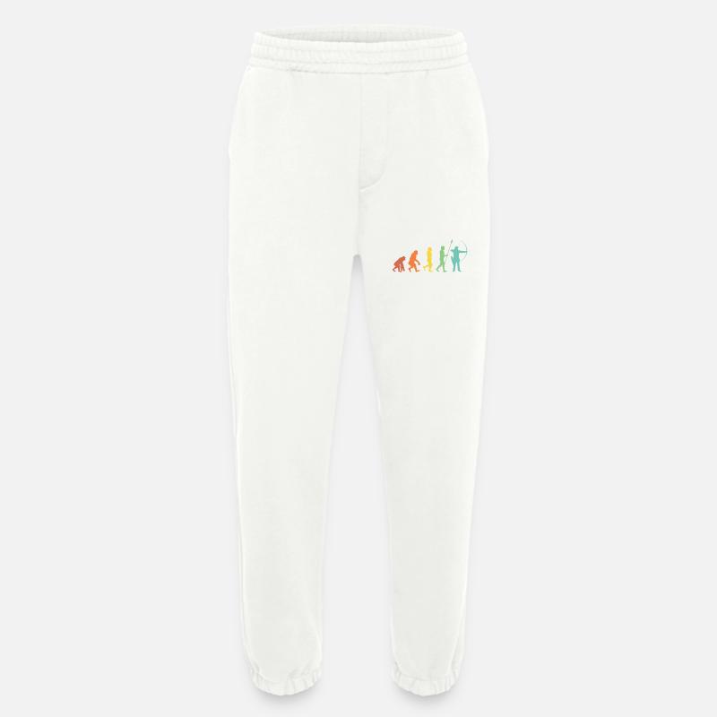 Evolution Bogenschießen Bogenschütze Pfeil Bogen - Pantalon de jogging bio épais fabriqué en UE - OFF WHITE